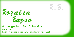 rozalia bazso business card